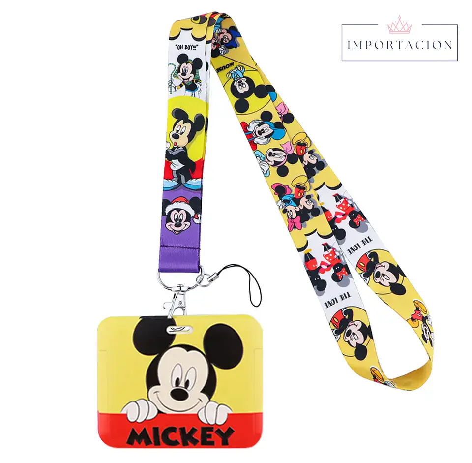 Preventa Portacredencial Horizontal + Lanyard Mickey Friends 7