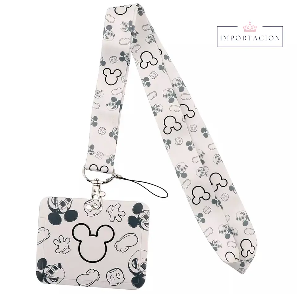 Preventa Portacredencial Horizontal + Lanyard Mickey Friends 8