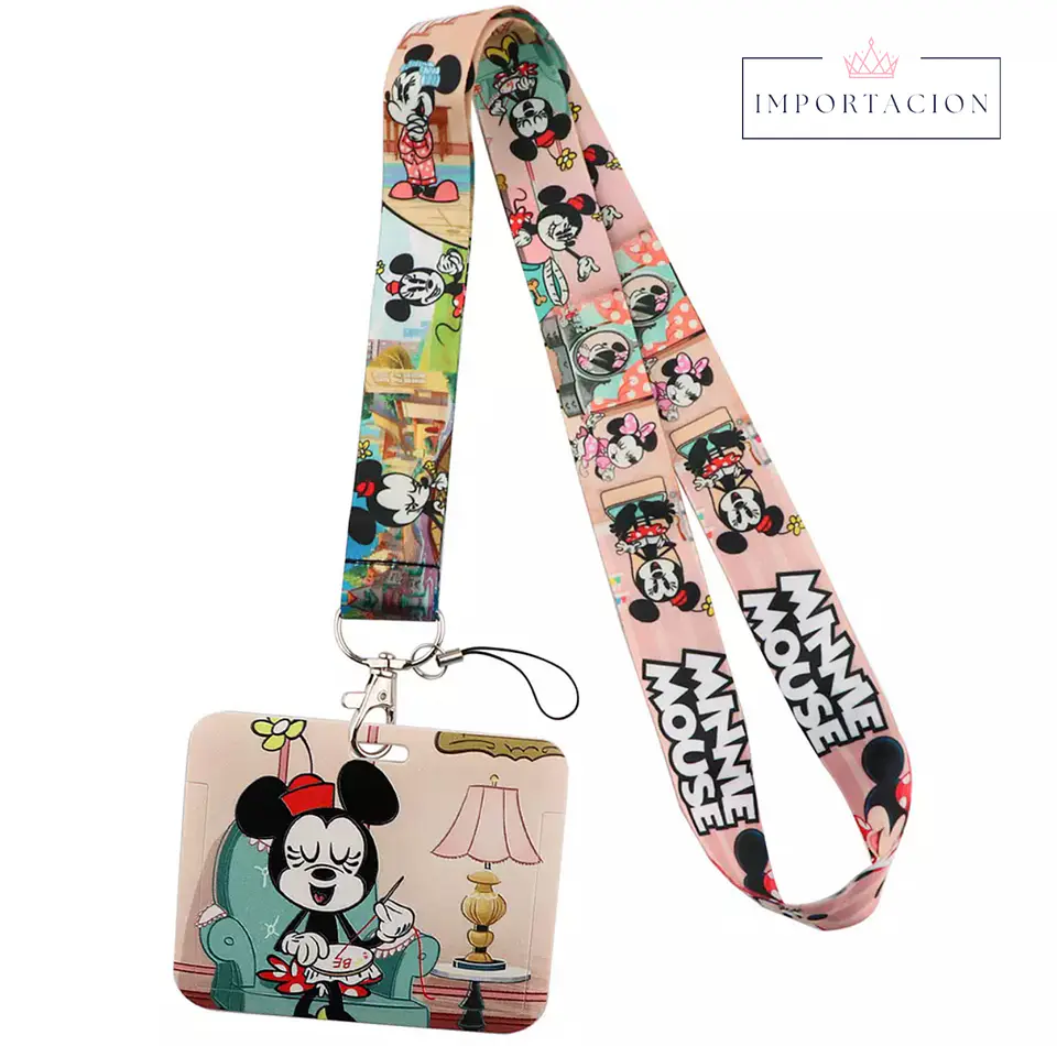 Preventa Portacredencial Horizontal + Lanyard Minnie Mouse 7