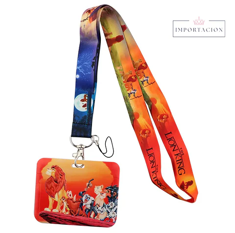 Preventa Portacredencial Horizontal + Lanyard Rey Leon