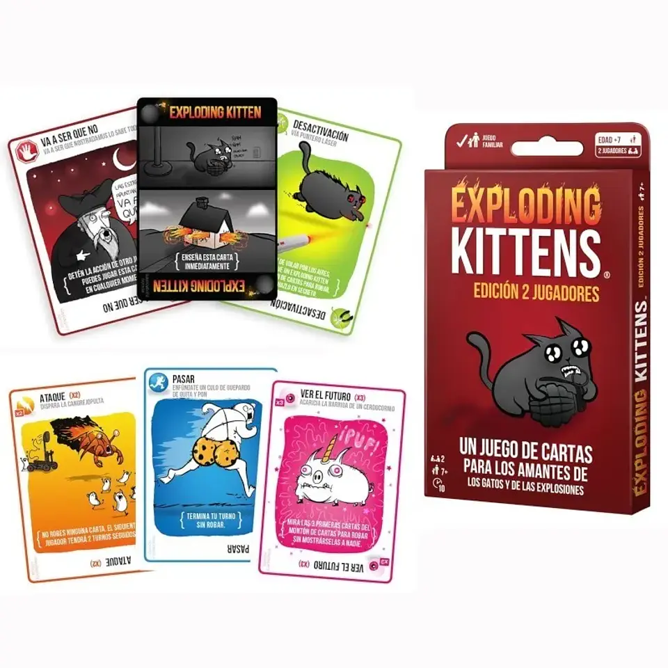 Preventa Exploding Kittens-gatos Explosivos Español 2 Jugadores 2