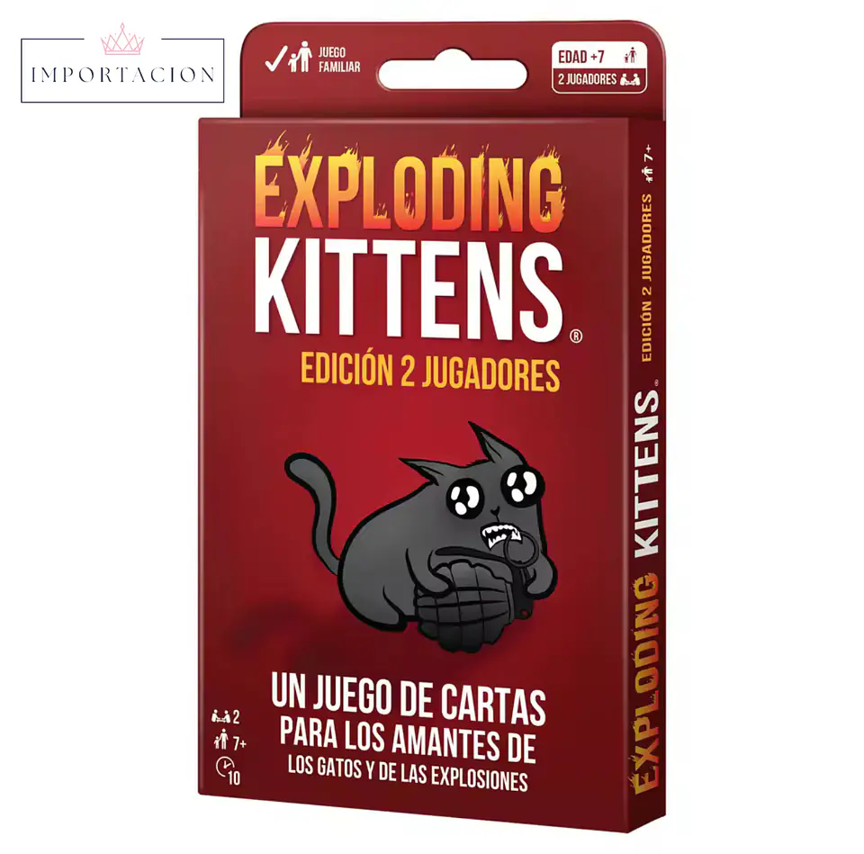 Preventa Exploding Kittens-gatos Explosivos Español 2 Jugadores 1