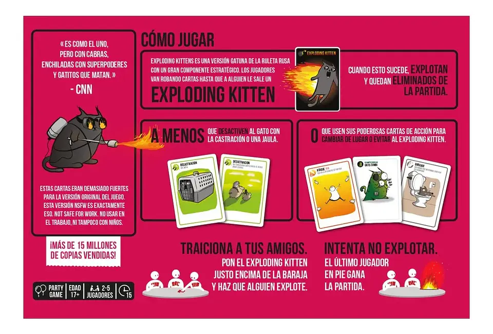 Preventa Exploding Kittens - Gatos Explosivos Juego De Mesa Español 8