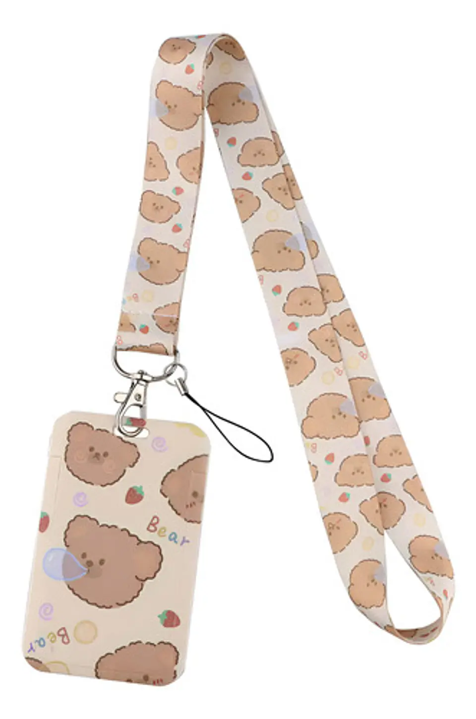 Portacredencial Vertical + Lanyard Ositos Kwaii 1