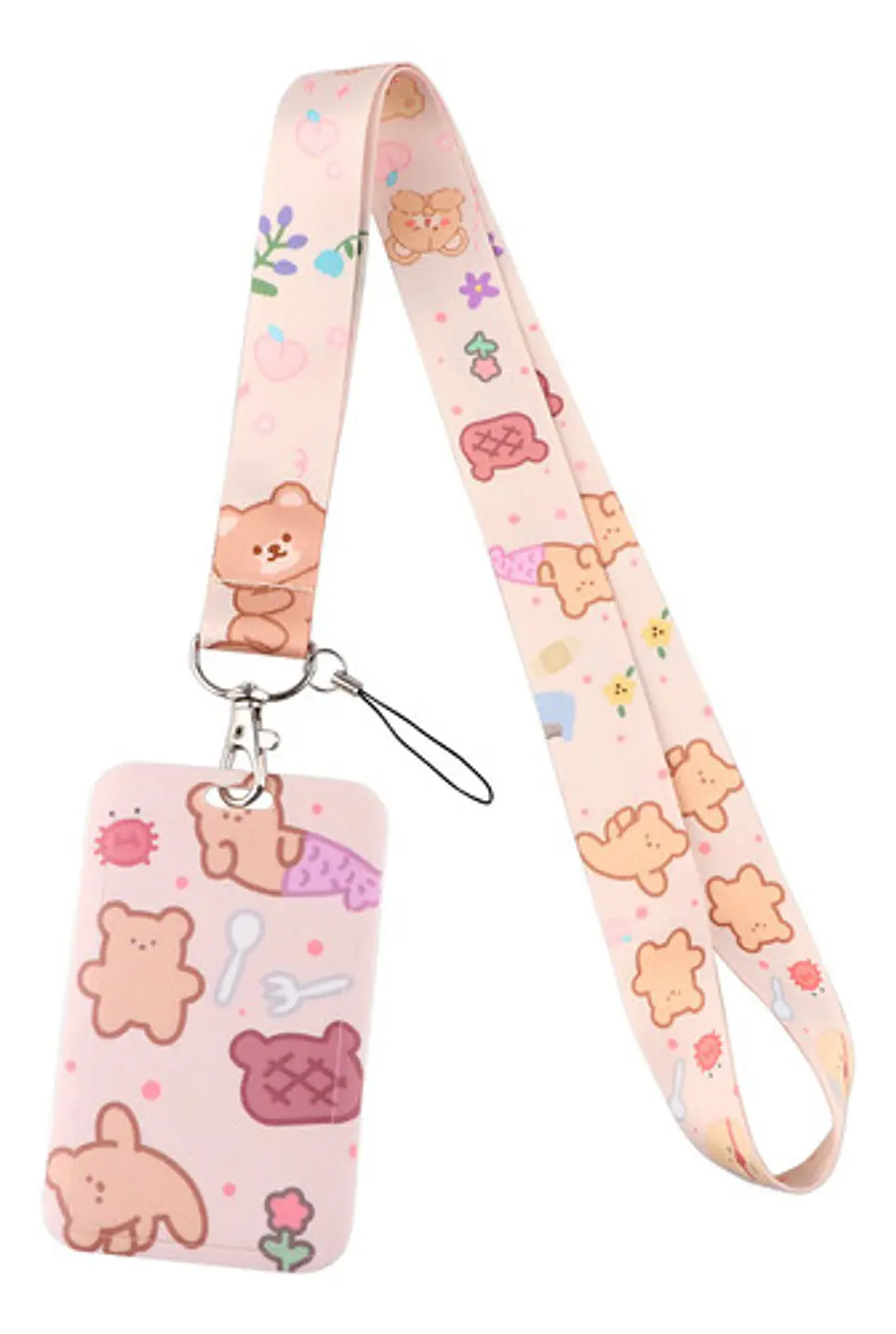 Portacredencial Vertical + Lanyard Ositos Kwaii 4