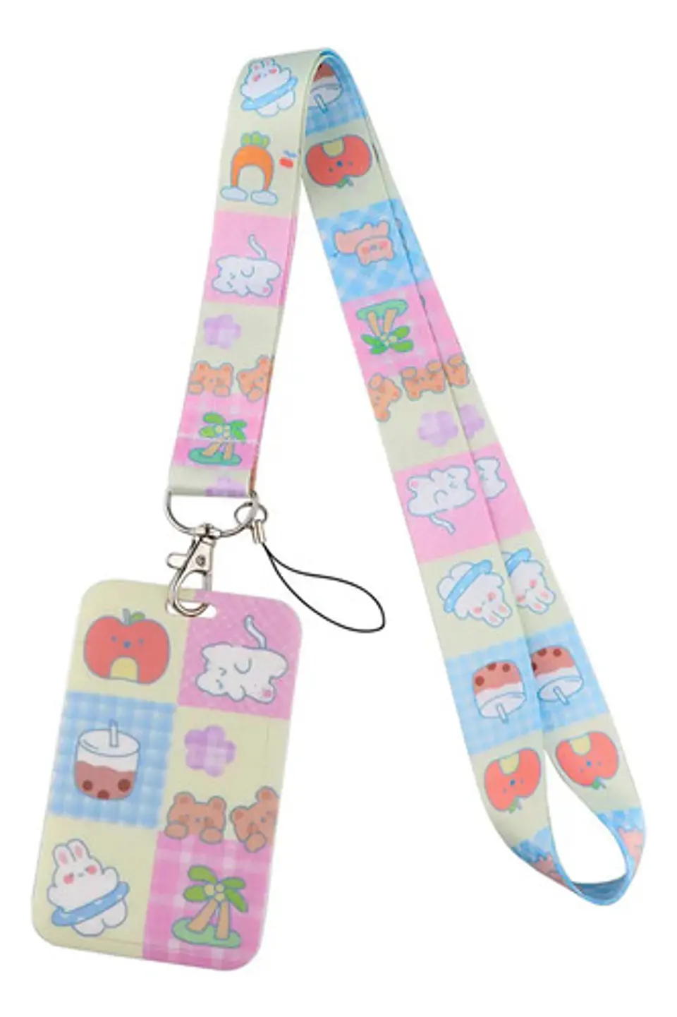 Portacredencial Vertical + Lanyard Ositos Kwaii 6