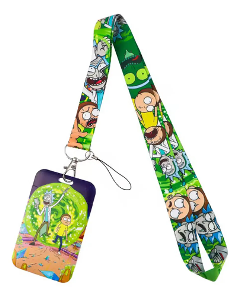 Portacredencial Vertical + Lanyard Rick And Morty 5
