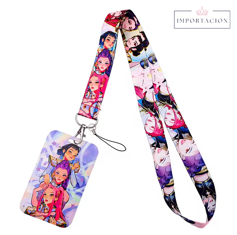 Preventa Portacredencial Vertical + Lanyard KPop Demon Hunters