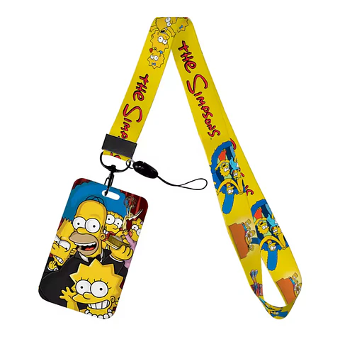 Preventa Portacredencial Vertical + Lanyard Los Simpson
