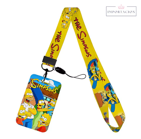 Preventa Portacredencial Vertical + Lanyard Los Simpson