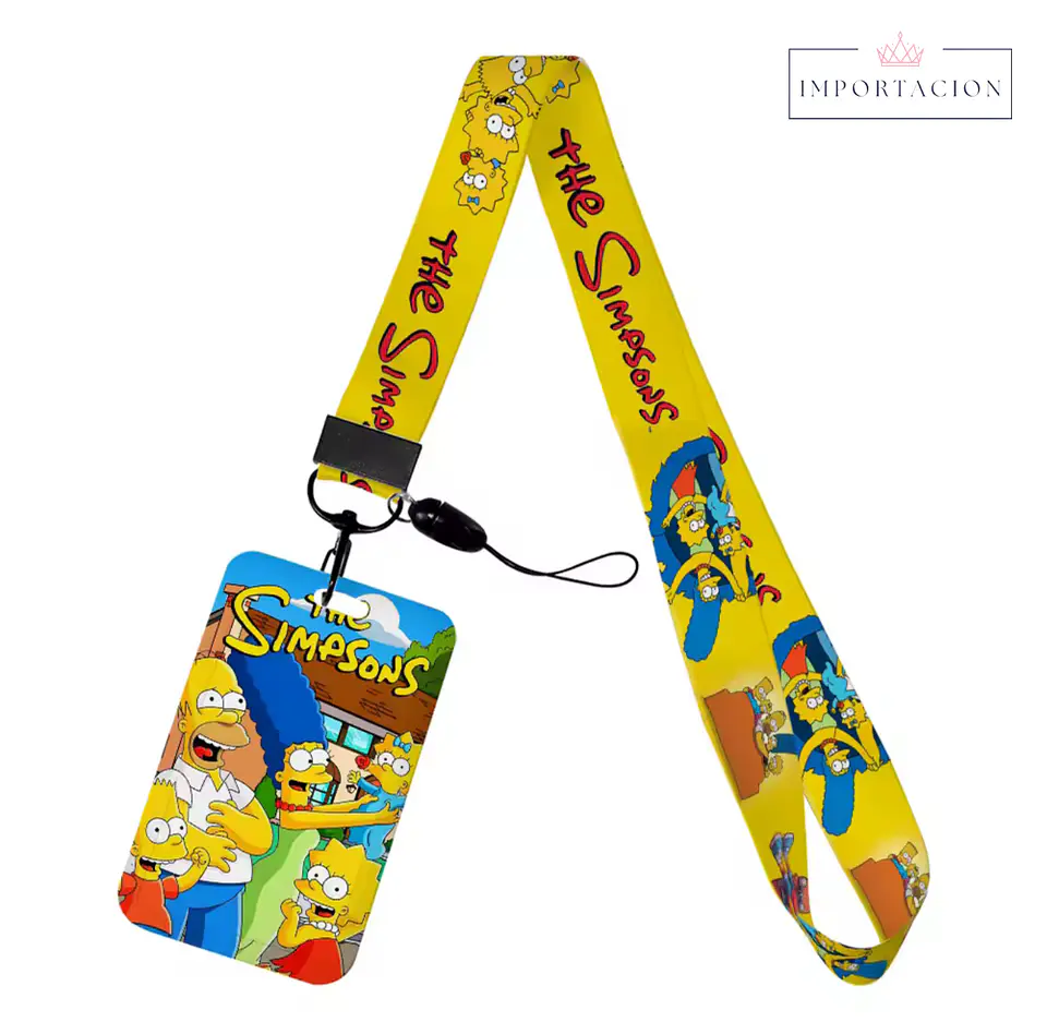 Preventa Portacredencial Vertical + Lanyard Los Simpson 1