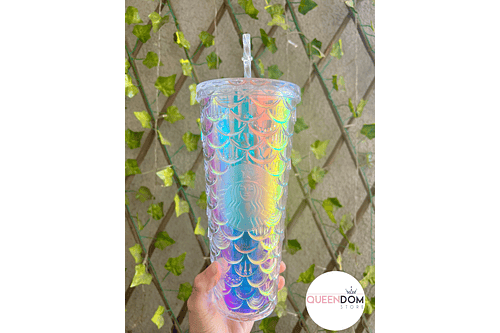 Vaso Sirena Escamas Doble Capa Starbucks 700ml