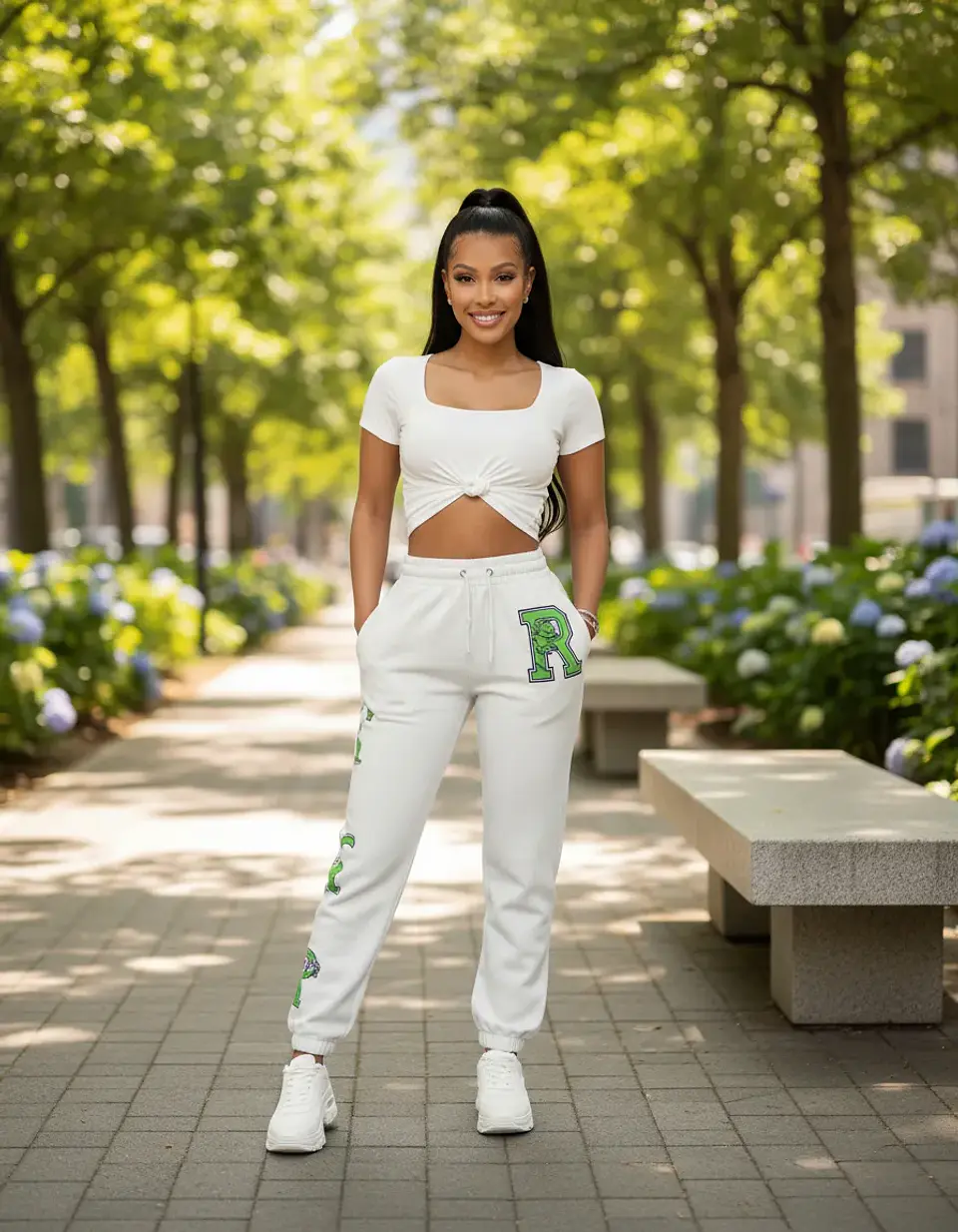 Jogger Unisex blanco Reptar 1