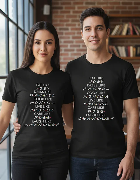 Polera Unisex Friends Negra