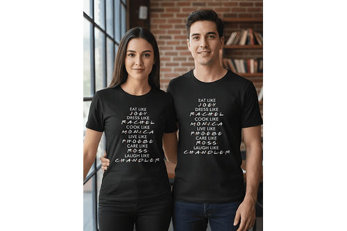 Polera Unisex Friends Negra