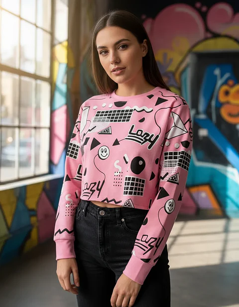 Crop top Rosado