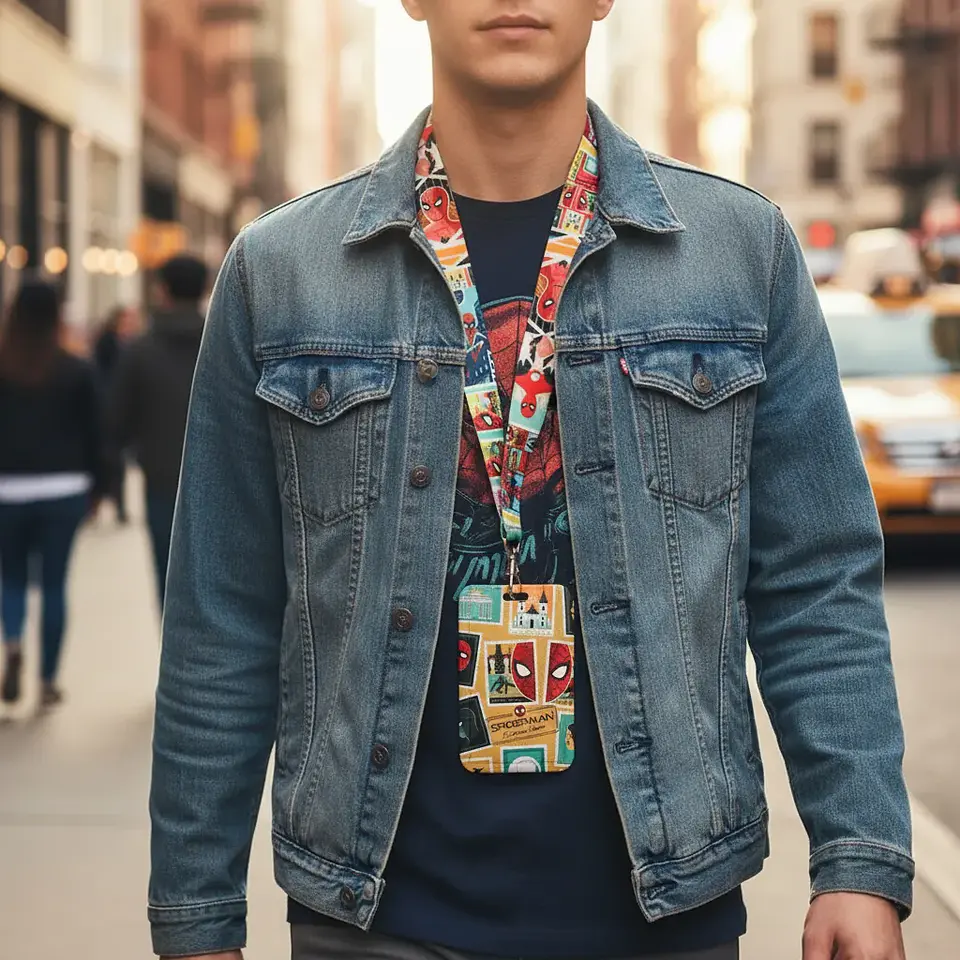 Preventa Portacredencial Vertical + Lanyard Spiderman 7