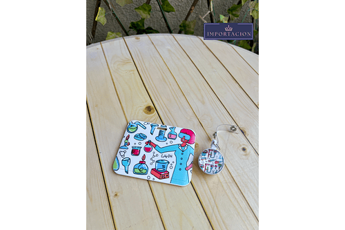 Preventa Portacredencial Horizontal + Hebilla Retractil Cientifico