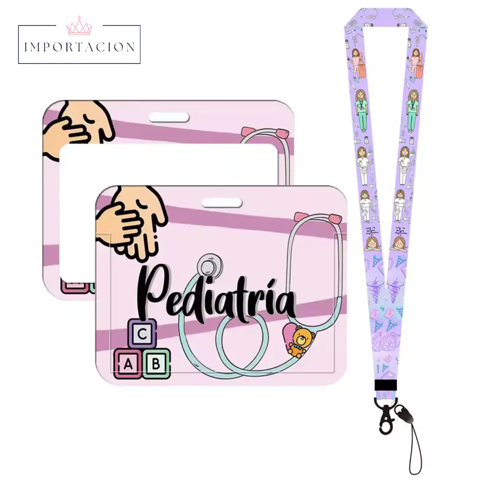 Preventa Portacredencial Horizontal + Lanyard Pediatria/Neonatologia 1