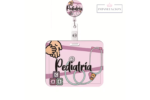 Preventa Portacredencial Horizontal + Hebilla Retractil Pediatria/Neonatologia