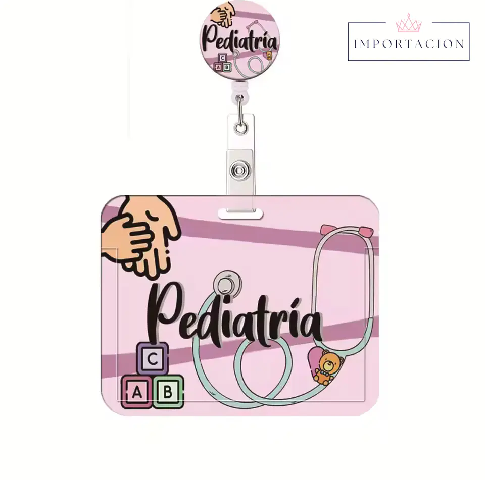 Preventa Portacredencial Horizontal + Hebilla Retractil Pediatria/Neonatologia 1