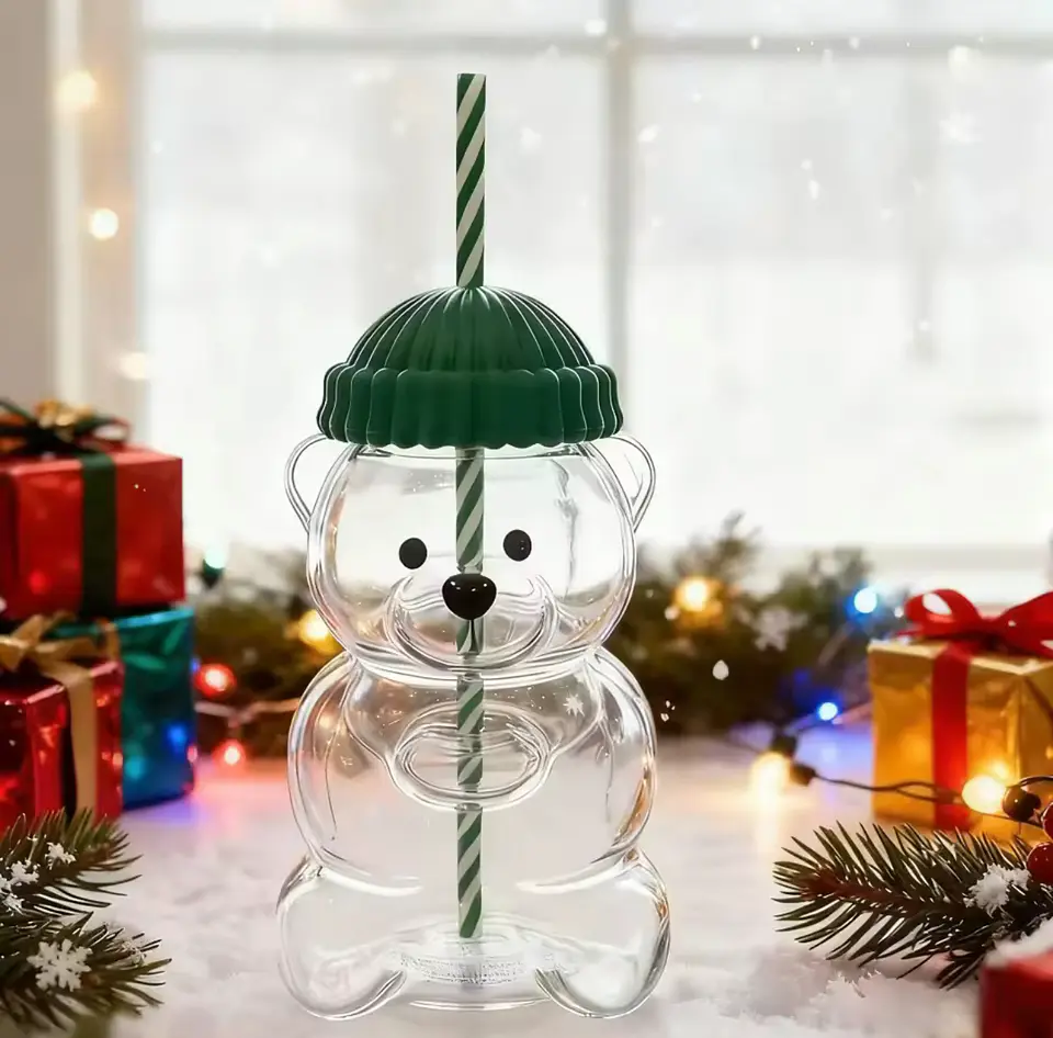 Preventa Vaso Osito de Vidrio 500ML (SIN LOGO STARBUCKS) 4