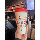 Vaso Starbucks Reutilizable Chile Nuevo Con Tapa Aniversario 20 Años 473ml 1