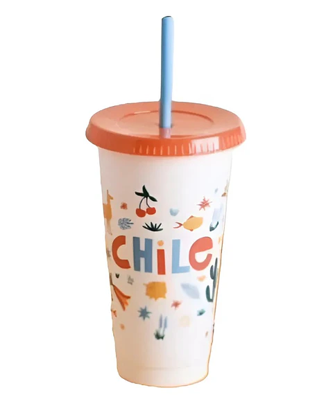 Vaso Plastico Reutilizable 20 Años Chile Aniversario 473ml