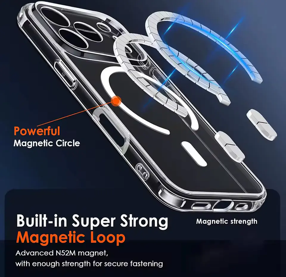 Preventa Carcasa Celular Transparente Magsafe modelos iphone 17 4