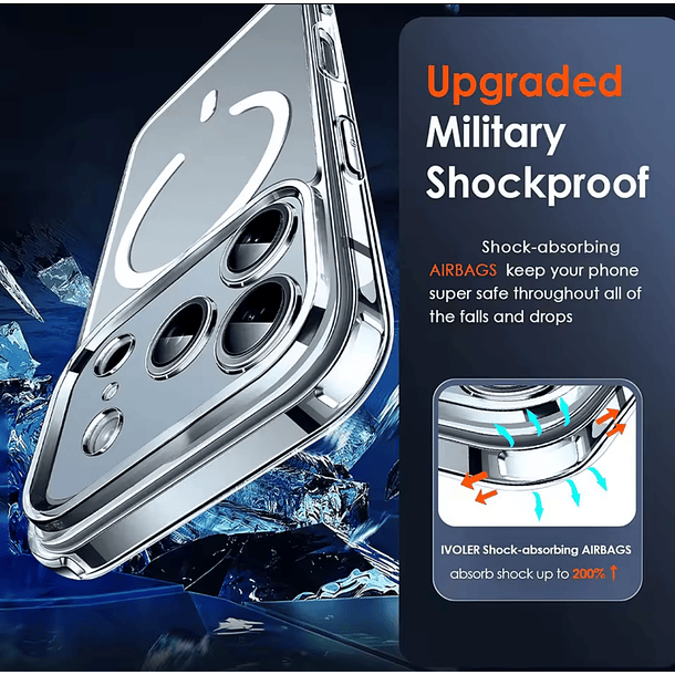 Preventa Carcasa Celular Transparente Magsafe modelos iphone 17 6