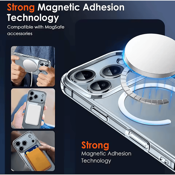 Preventa Carcasa Celular Transparente Magsafe modelos iphone 17 7