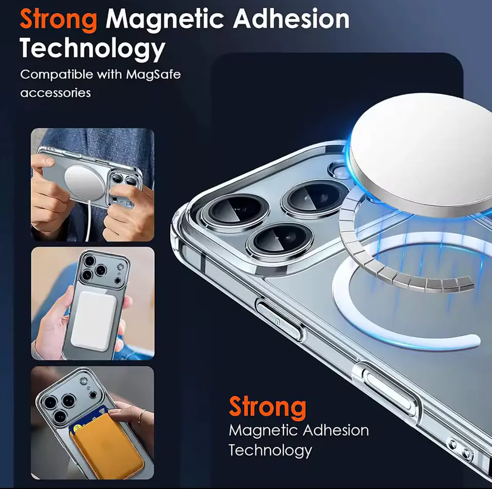 Preventa Carcasa Celular Transparente Magsafe modelos iphone 17 7