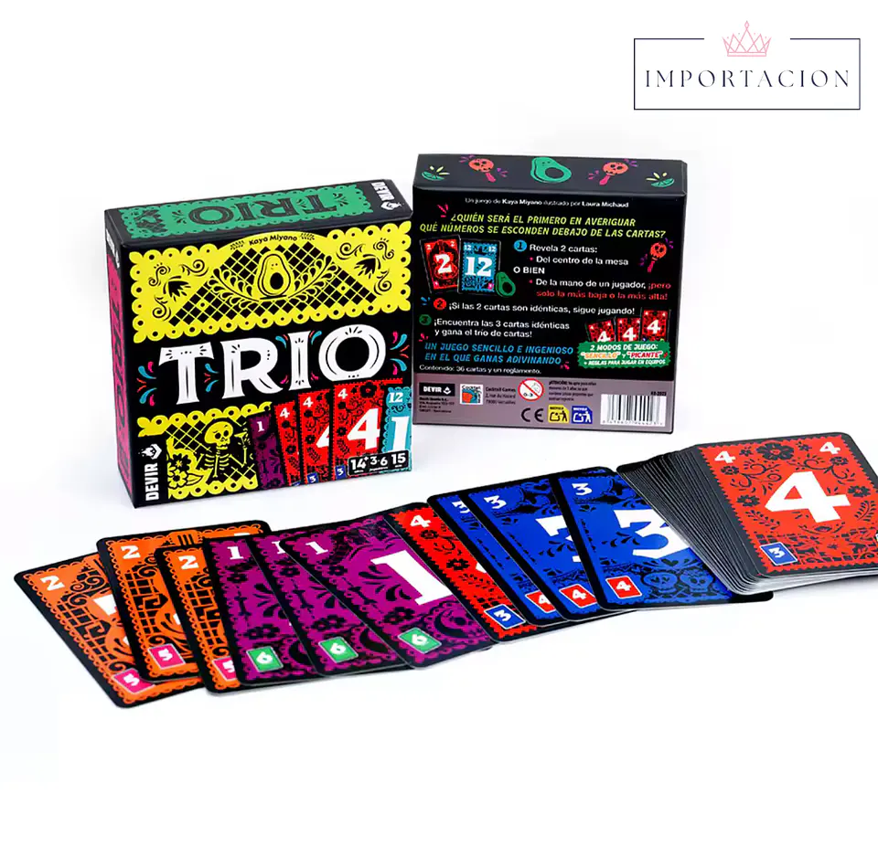 Preventa Juego de Cartas TRIO en Español 1
