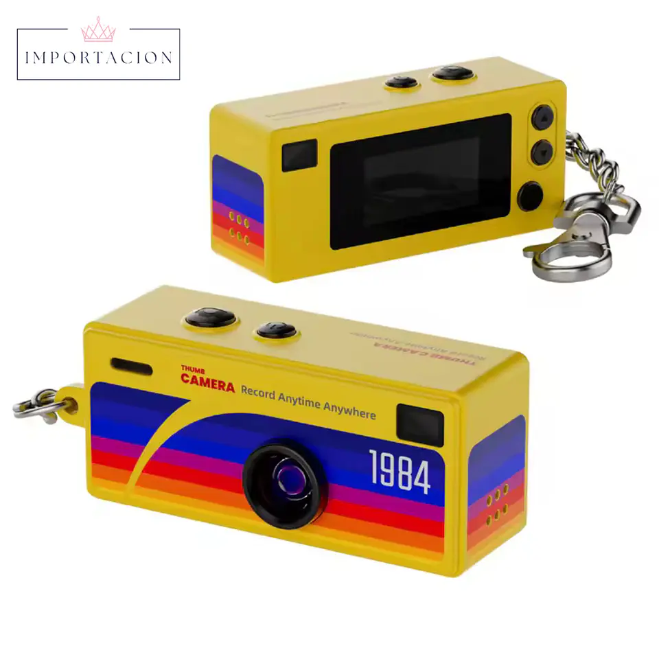 Preventa Mini Camara Retro Digital Llavero Con Pantalla Lcd 1080hd 6
