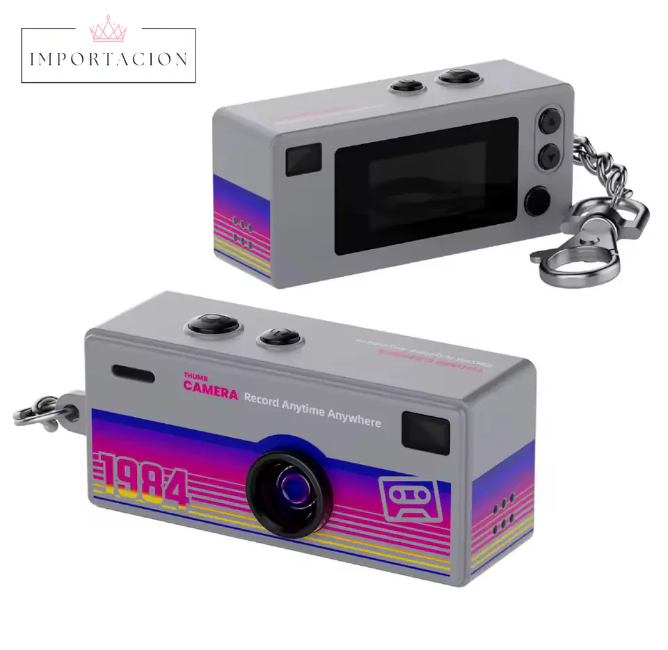 Preventa Mini Camara Retro Digital Llavero Con Pantalla Lcd 1080hd 25
