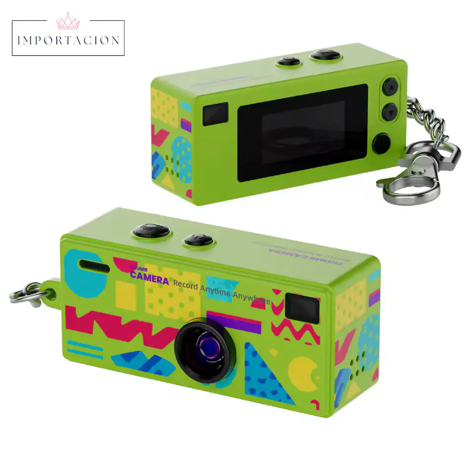 Preventa Mini Camara Retro Digital Llavero Con Pantalla Lcd 1080hd 33