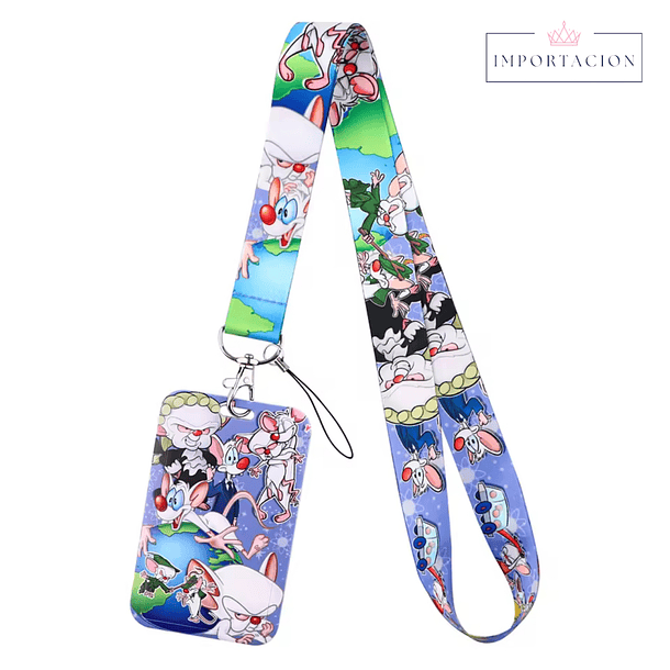 Preventa Portacredencial Vertical + Lanyard Pinky Y Cerebro 2