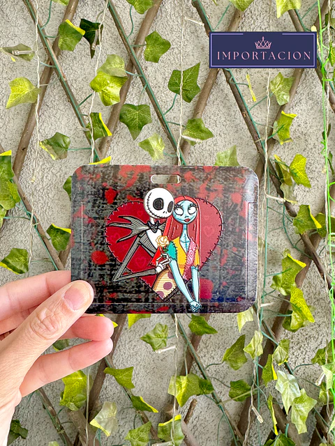 Preventa Portacredencial Horizontal + Lanyard Jack Skellington