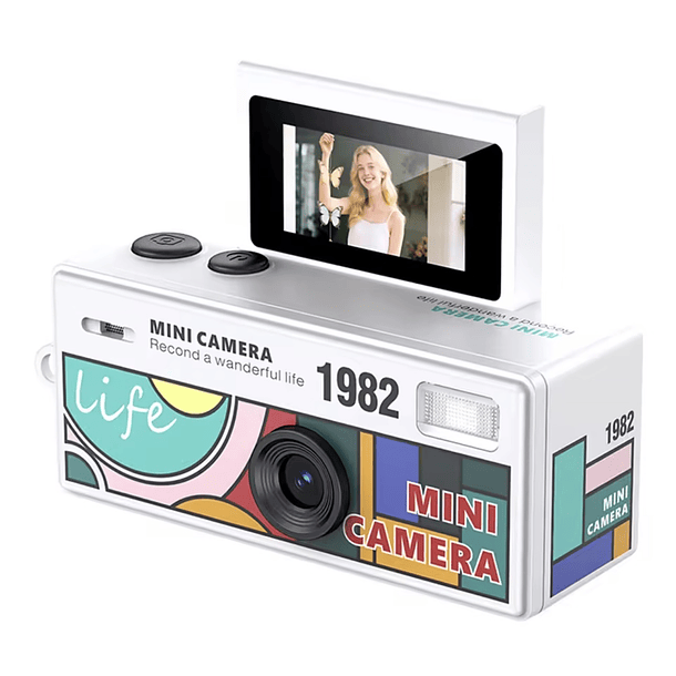 Preventa Mini Camara Retro Digital Llavero Con Pantalla Flip 13
