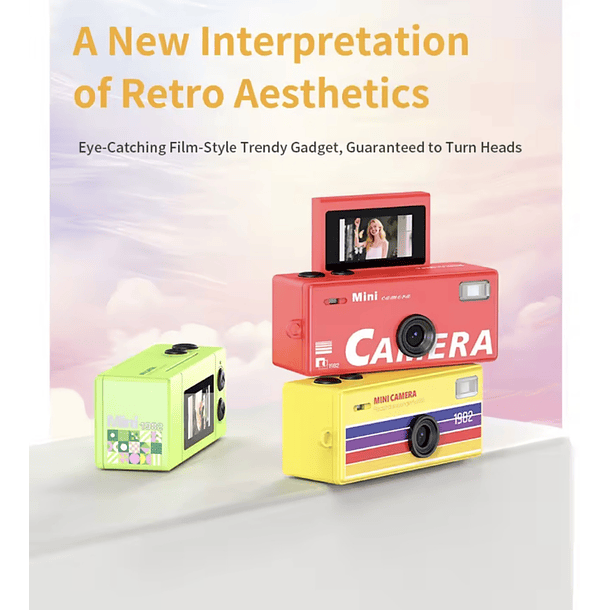 Preventa Mini Camara Retro Digital Llavero Con Pantalla Flip 7