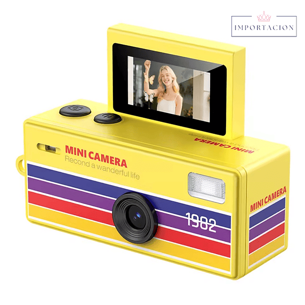 Preventa Mini Camara Retro Digital Llavero Con Pantalla Flip 1