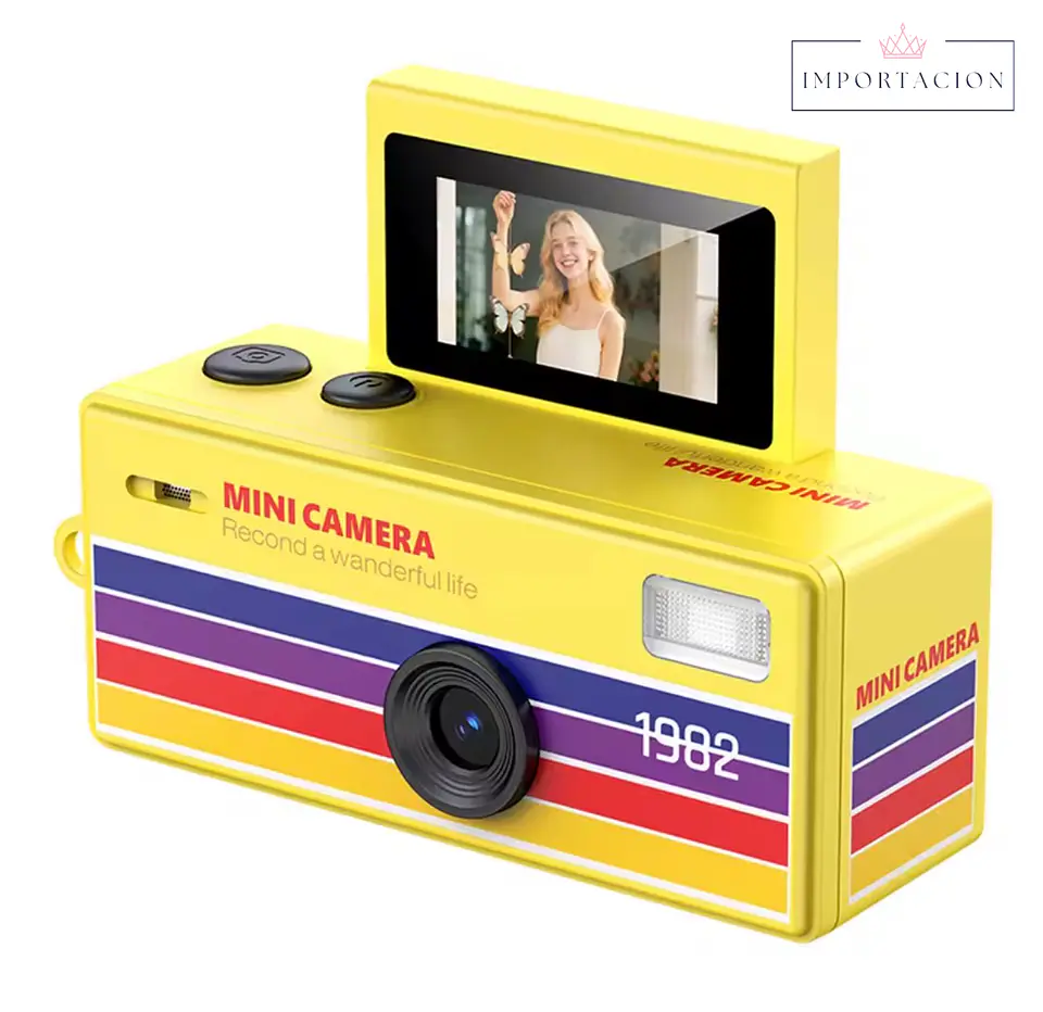 Preventa Mini Camara Retro Digital Llavero Con Pantalla Flip 1