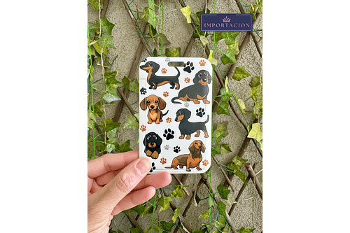 Preventa Portacredencial Vertical + Lanyard Perros Salchichas