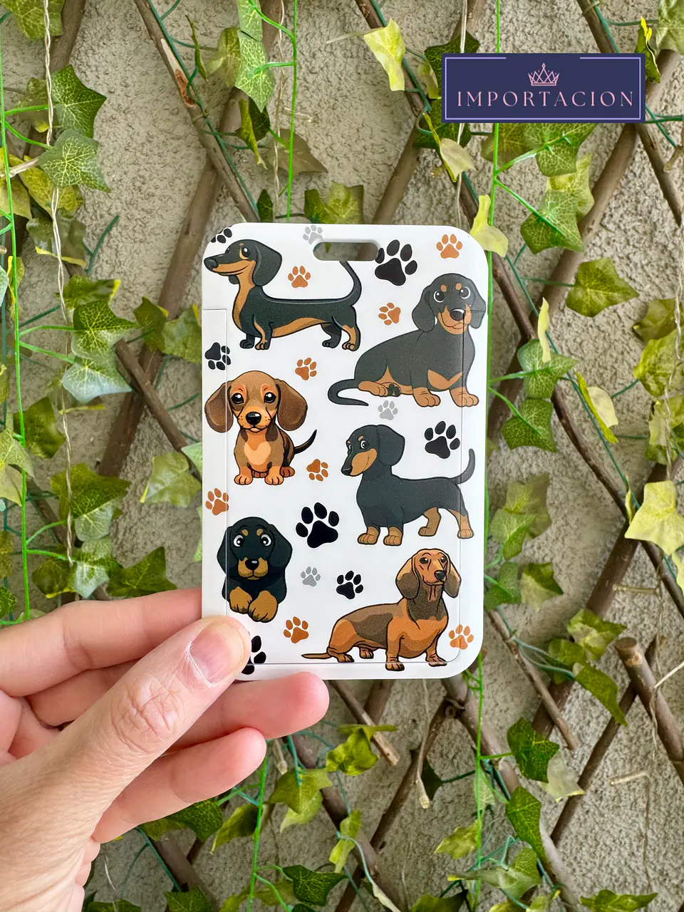 Preventa Portacredencial Vertical + Lanyard Perros Salchichas 1