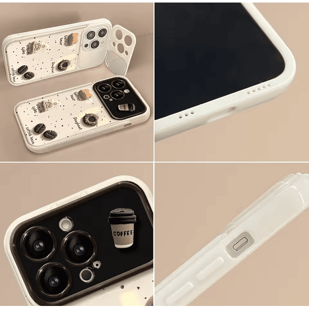 Preventa Carcasa iphone Osito Cafe + colgante osito 2