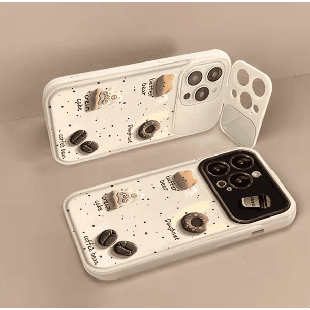 Preventa Carcasa iphone Osito Cafe + colgante osito 3