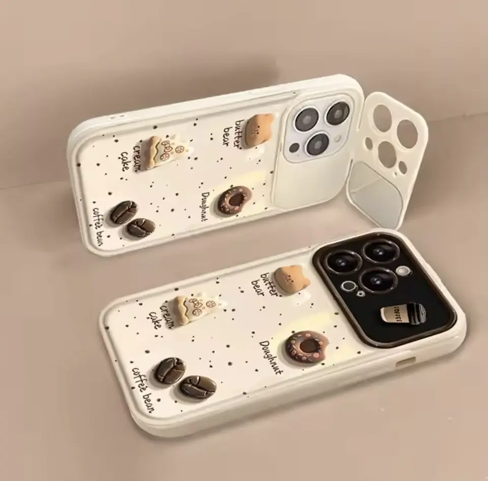 Preventa Carcasa iphone Osito Cafe + colgante osito 3