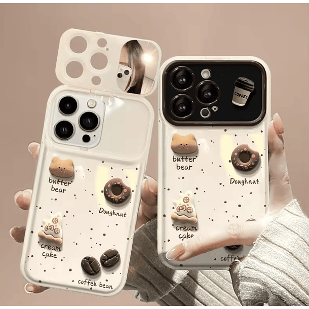 Preventa Carcasa iphone Osito Cafe + colgante osito 4