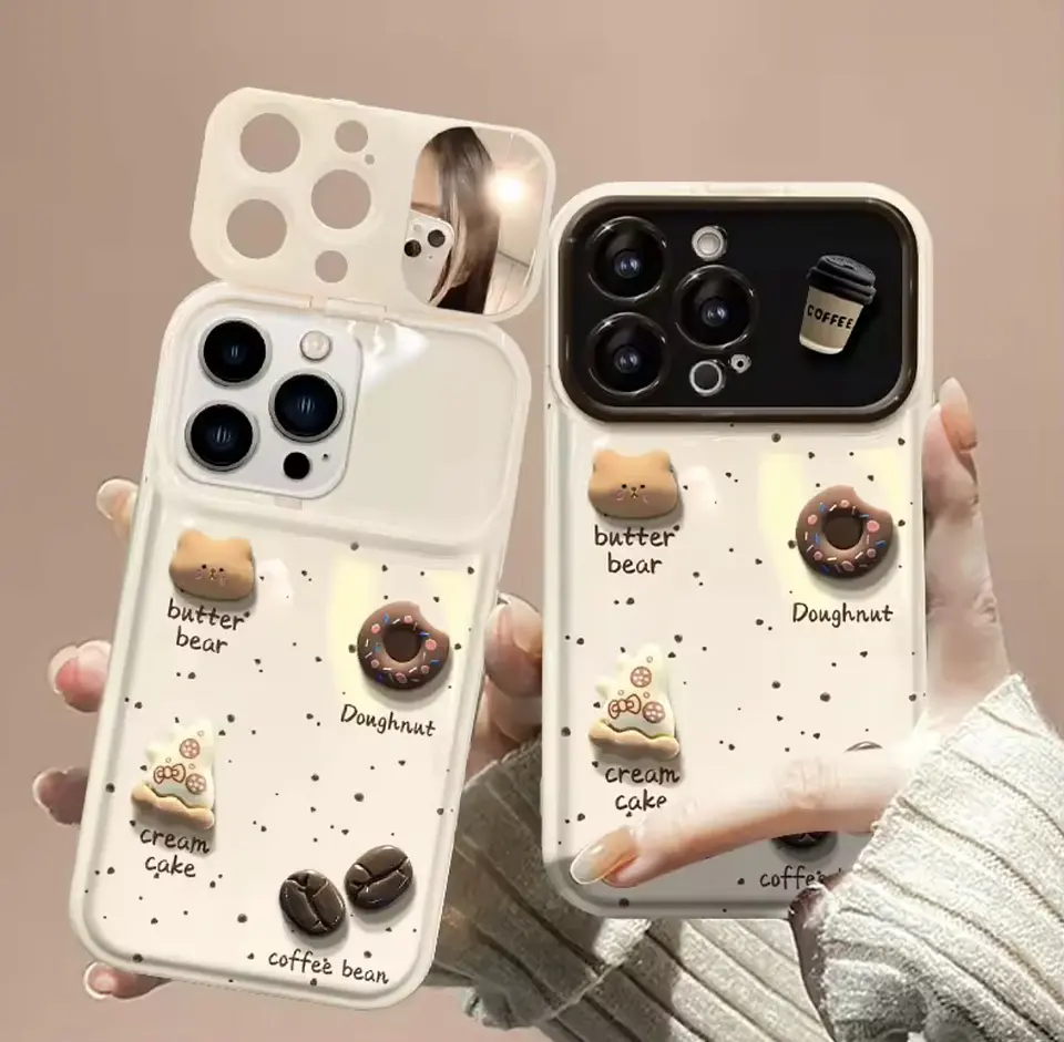 Preventa Carcasa iphone Osito Cafe + colgante osito 4