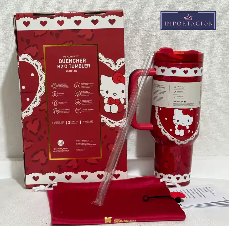 Preventa Termo Hello Kitty Ed. San Valentin Brilla en la Oscuridad 1